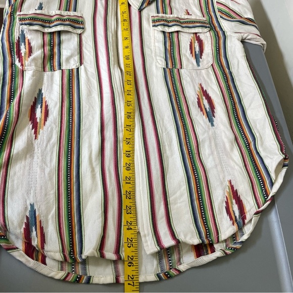 Jaded Gypsy Aztec Western Jacket Boho Southwest Serape Zip Shirt S/M Sunset Vibe - Picture 13 of 15